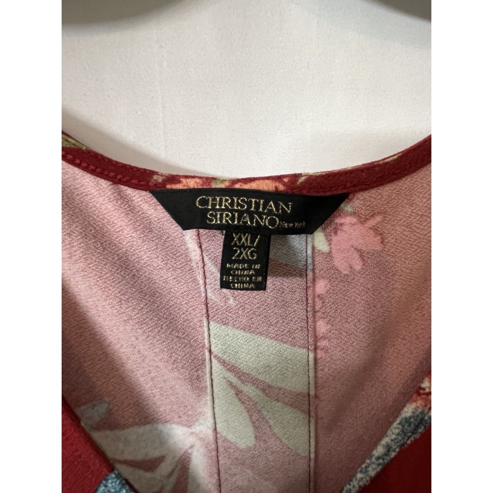 Christian Siriano Womens Size XXL Short Sleeve Floral Print Dress Travel. D94 - Picture 2 of 4